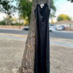 Vintage USA Made Tripp NYC Black Sleeveless Maxi Dress